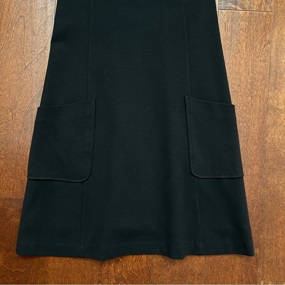Theory Black Wool Blend Shift Dress, Retro, Edgy and Sexy, Size 4 - Picture 4 of 16
